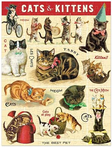 Cavallini Vintage Cats Mini Puzzle 240 Pieces #PZLMINI/CAT